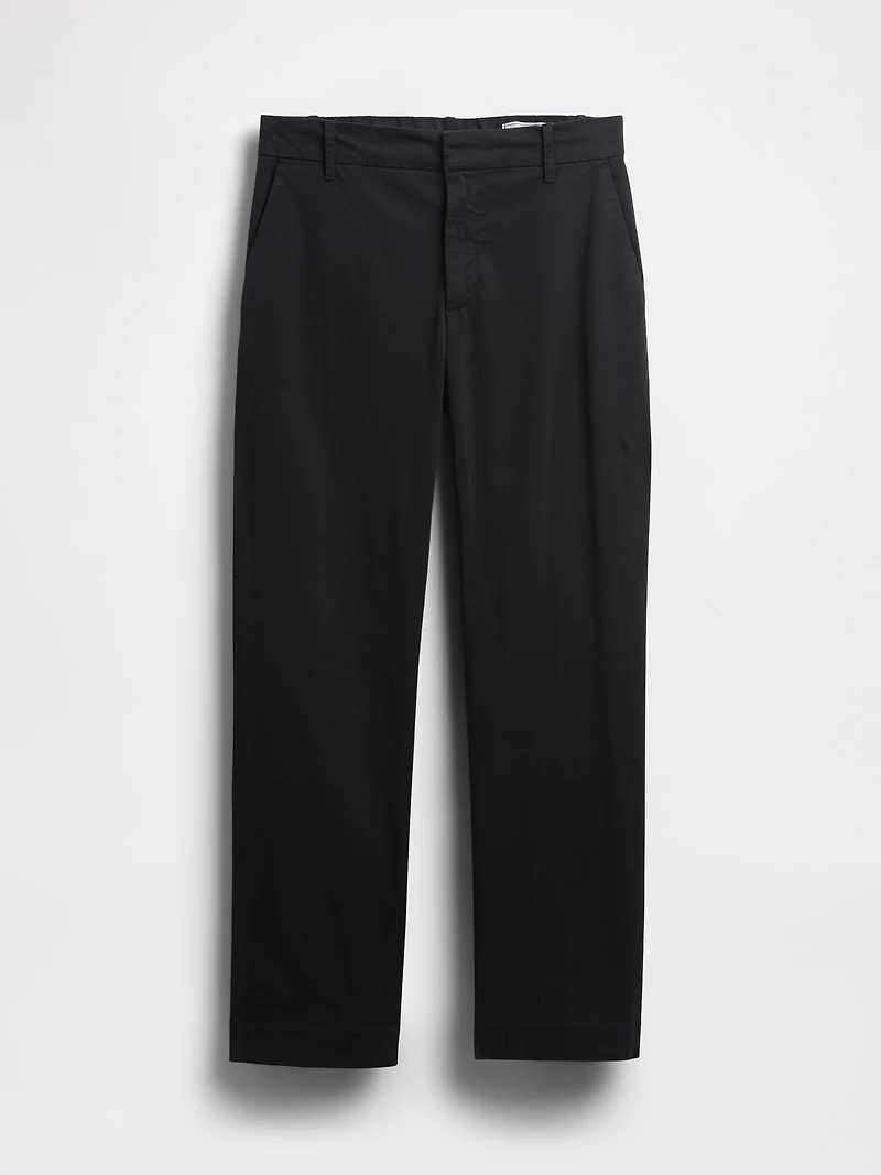Mid Rise Straight Khakis