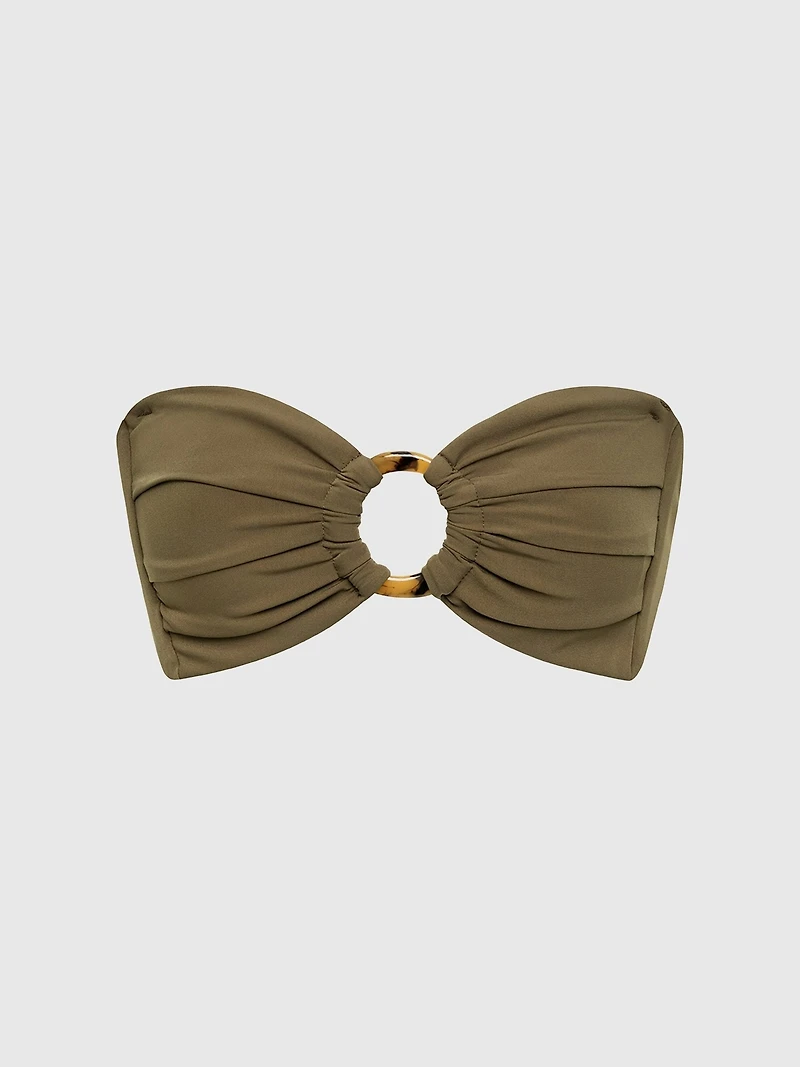 Montce Tori Ties Bandeau Bikini Top