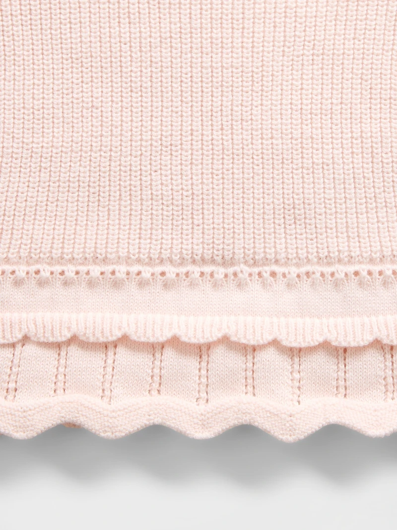 Baby Scalloped Sweater Outfit Set