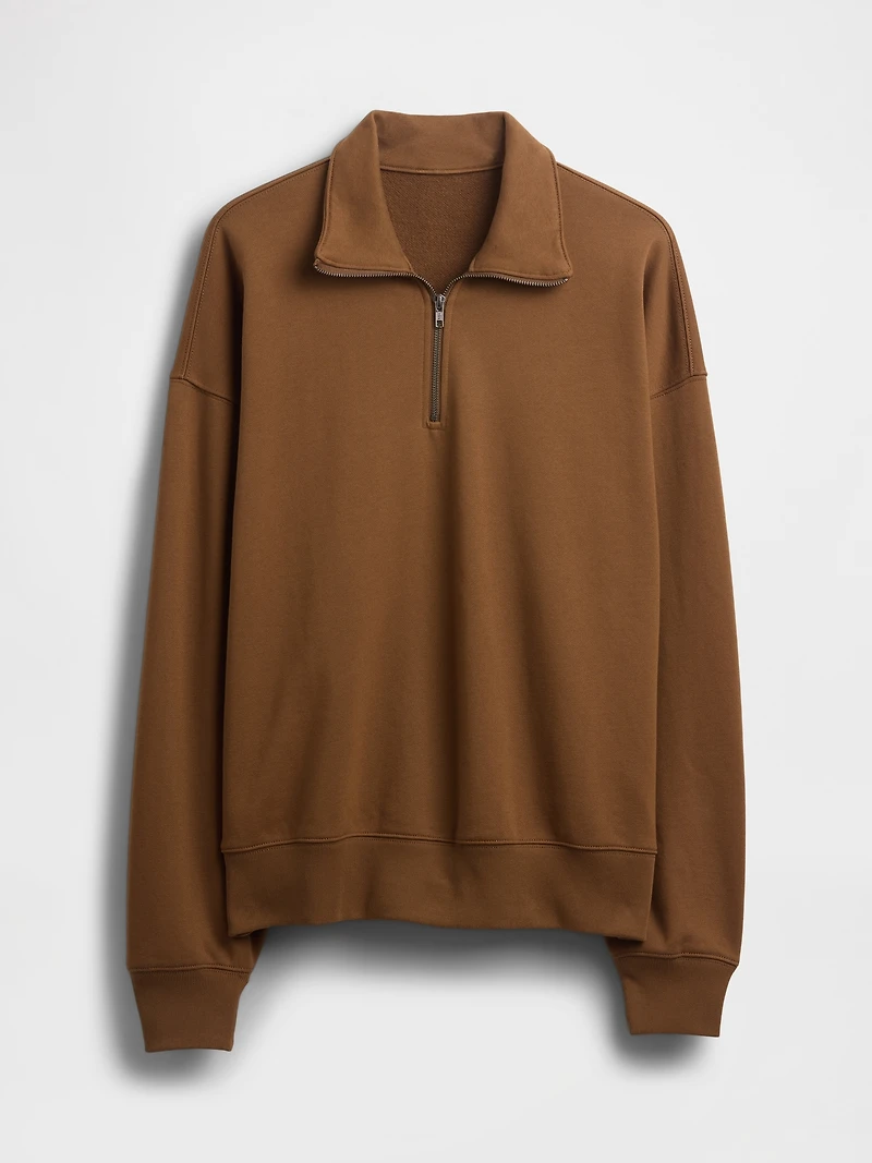 Heavyweight Oversized Quarter-Zip Pullover