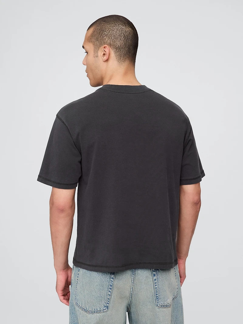 Kurt Cobain Relaxed Crop Graphic T-Shirt