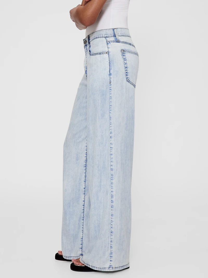 GapStudio Mid Rise Draped Denim Baggy Jeans