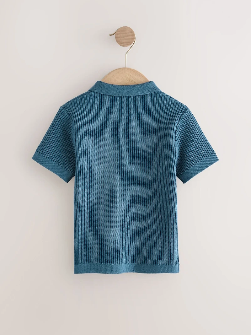 NEXT Toddler Textured Polo Sweater