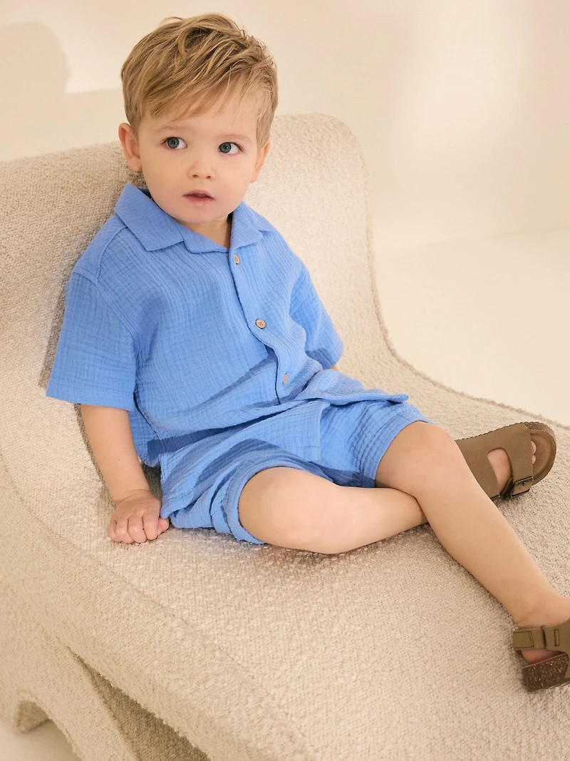 NEXT Toddler Gauze Shirt & Shorts Set