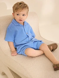 NEXT Toddler Gauze Shirt & Shorts Set