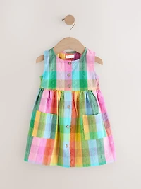 NEXT Toddler Rainbow Check Dress