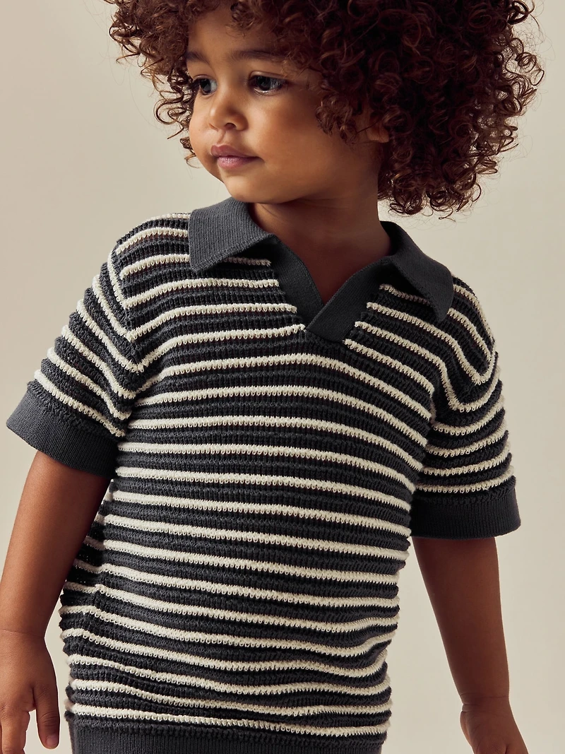 NEXT Toddler Striped Polo Sweater