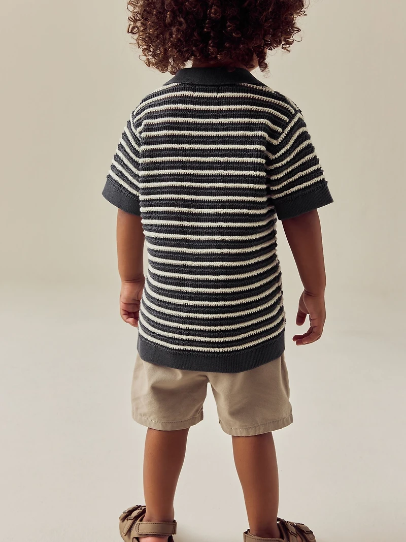 NEXT Toddler  Striped Polo Sweater