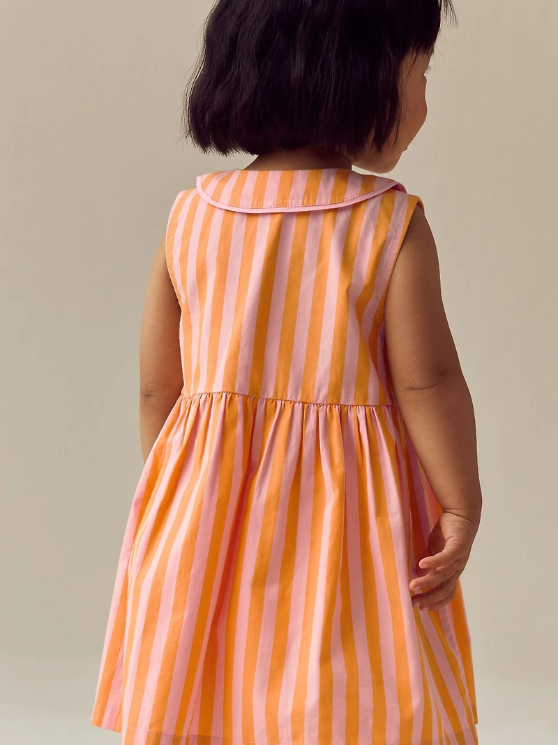 NEXT Toddler Round Collar Stripe Dress