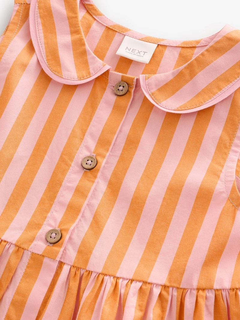 NEXT Toddler Round Collar Stripe Dress