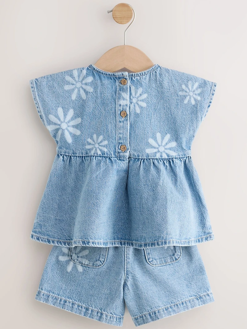 NEXT Toddler Flower Denim Set