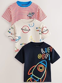 NEXT Toddler  Space Graphic T-Shirt (3-Pack)