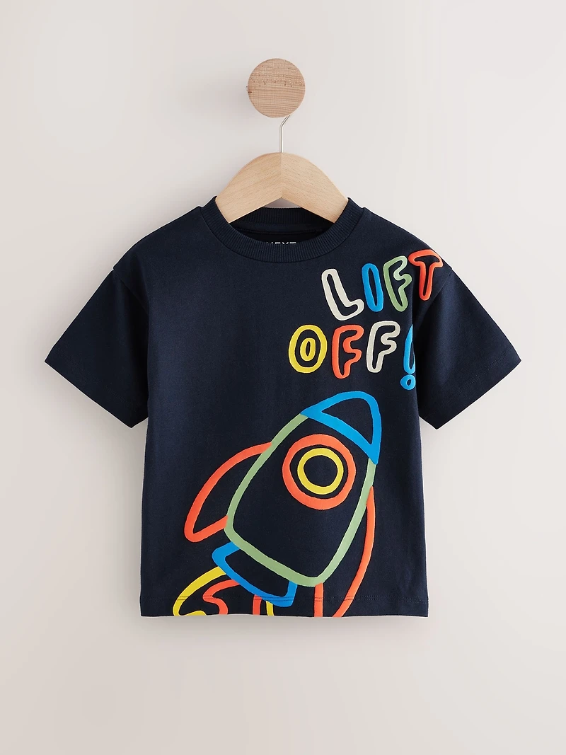 NEXT Toddler  Space Graphic T-Shirt (3-Pack)
