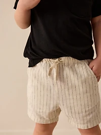 NEXT Toddler Linen-Cotton Striped Shorts