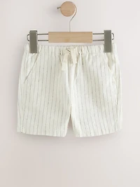 NEXT Toddler Linen-Cotton Striped Shorts