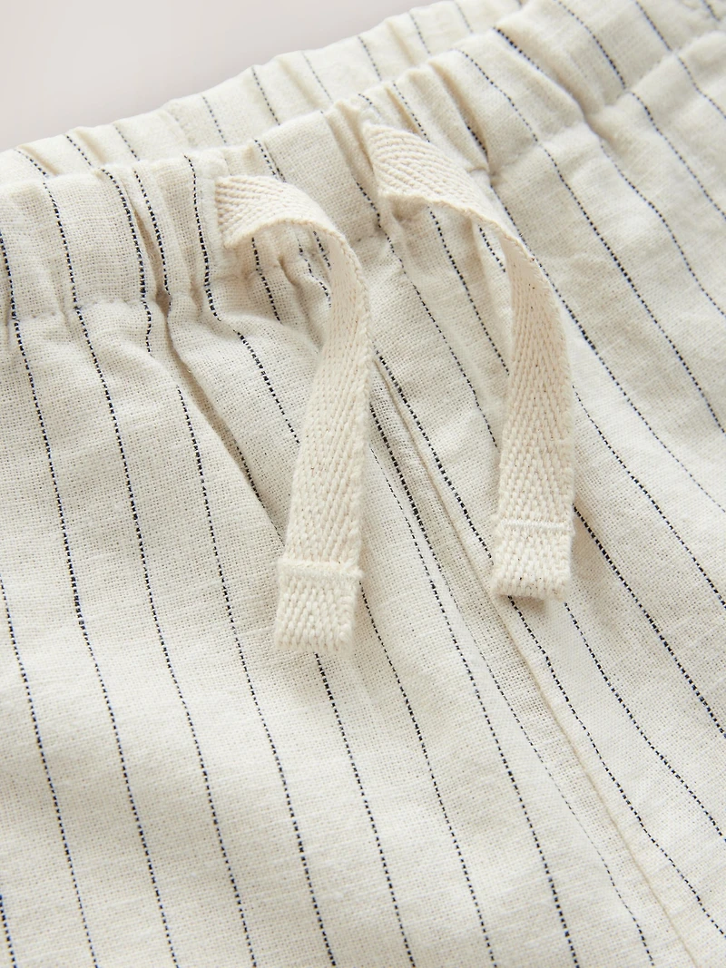 NEXT Toddler Linen-Cotton Striped Shorts