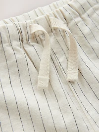 NEXT Toddler Linen-Cotton Striped Shorts