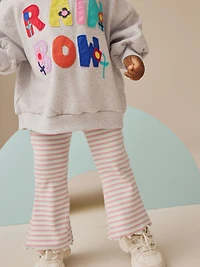 NEXT Toddler Rainbow Sweatshirt & Flare Leggings Set