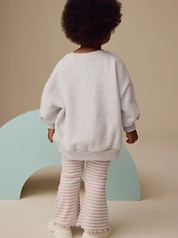 NEXT Toddler Rainbow Sweatshirt & Flare Leggings Set
