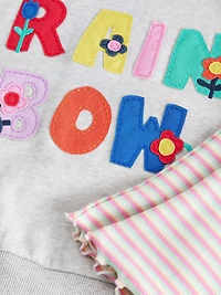 NEXT Toddler Rainbow Sweatshirt & Flare Leggings Set