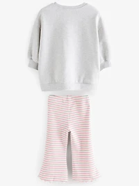 NEXT Toddler Rainbow Sweatshirt & Flare Leggings Set