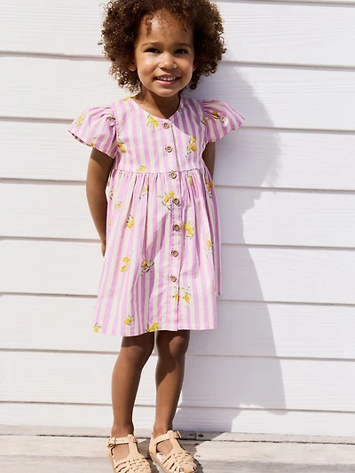 NEXT Toddler Stripe Button-Down Dress