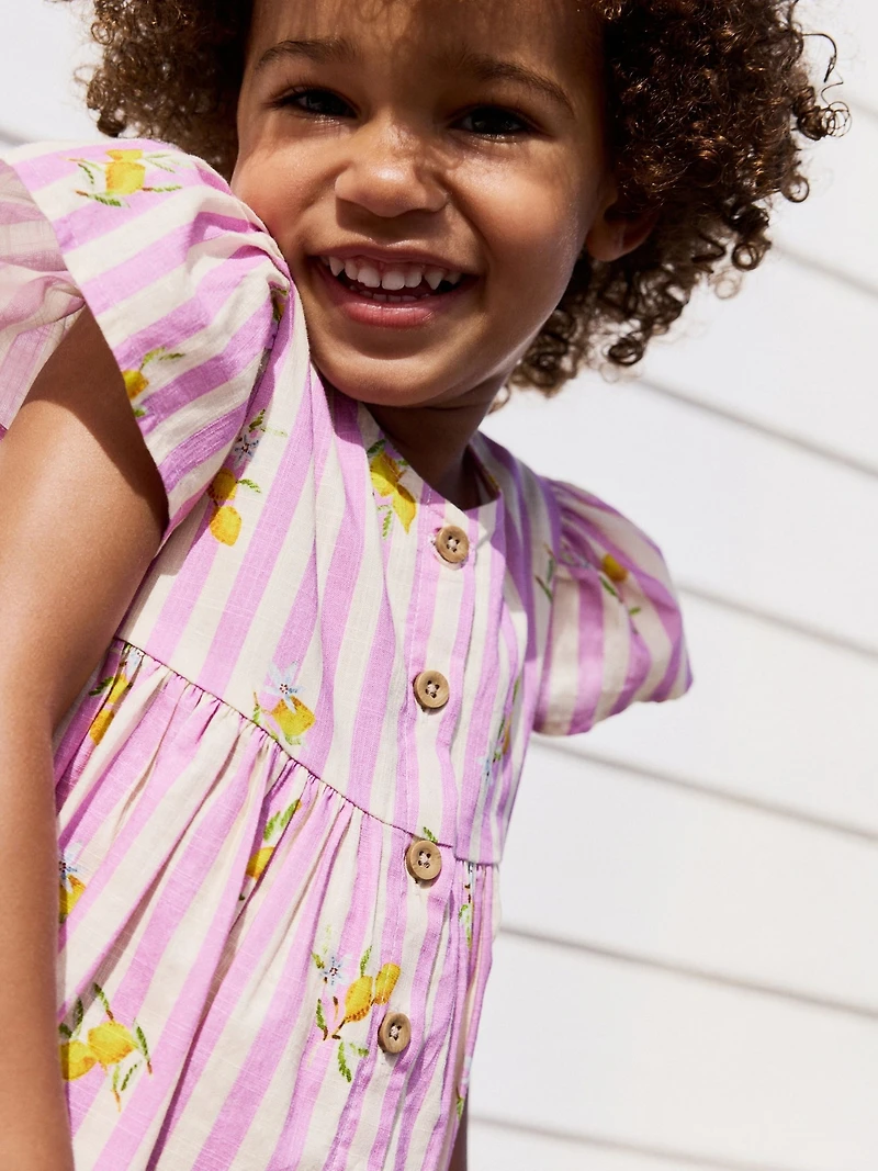 NEXT Toddler Stripe Button-Down Dress