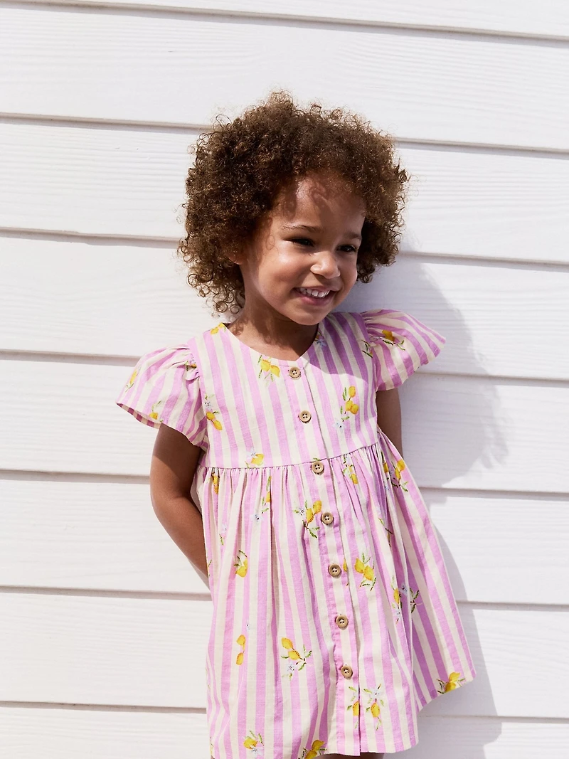 NEXT Toddler Stripe Button-Down Dress