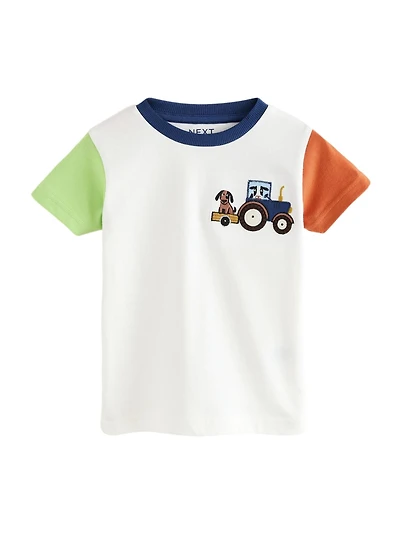 NEXT Toddler Colorblock Farm Graphic T-Shirt