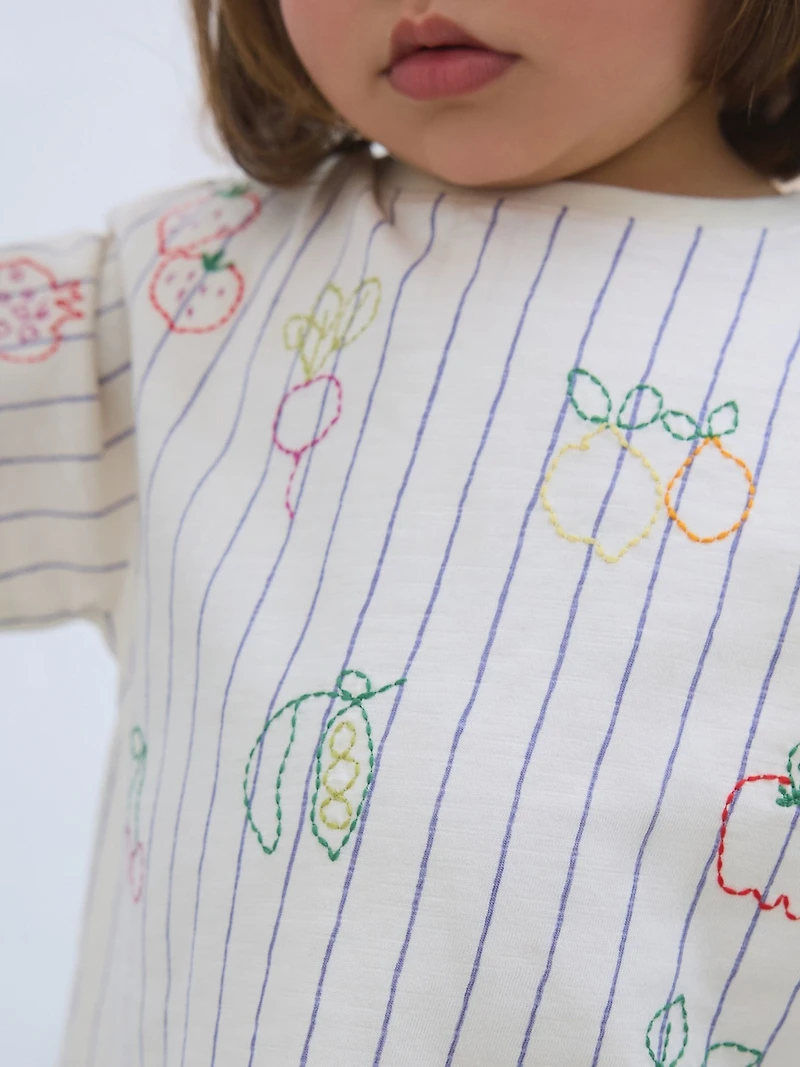 NEXT Toddler Embroidered Fruits T-Shirt