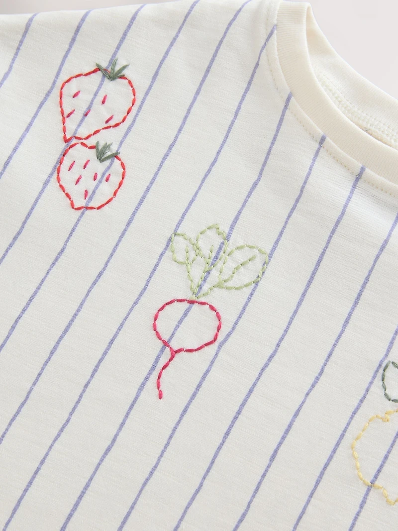 NEXT Toddler Embroidered Fruits T-Shirt