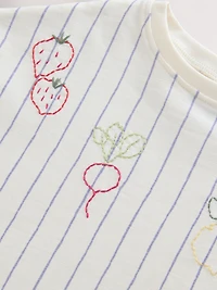 NEXT Toddler Embroidered Fruits T-Shirt