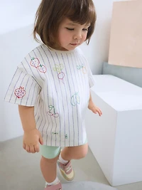 NEXT Toddler Embroidered Fruits T-Shirt