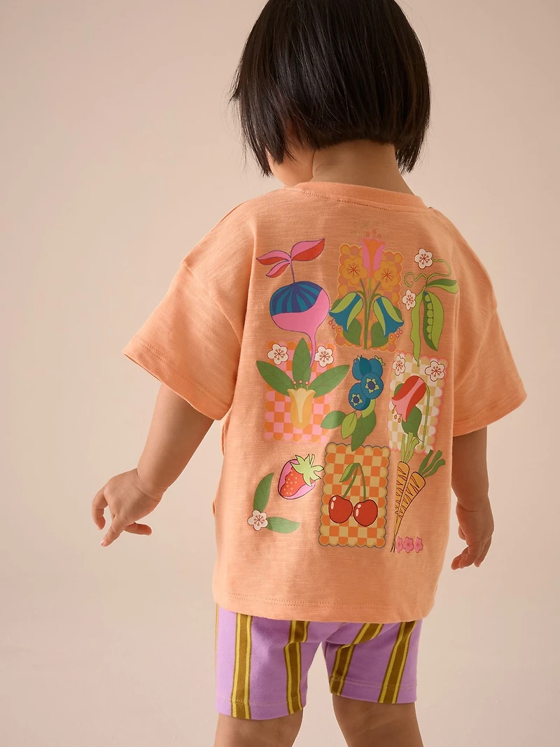 NEXT Toddler Fruit Stripe Shorts Set