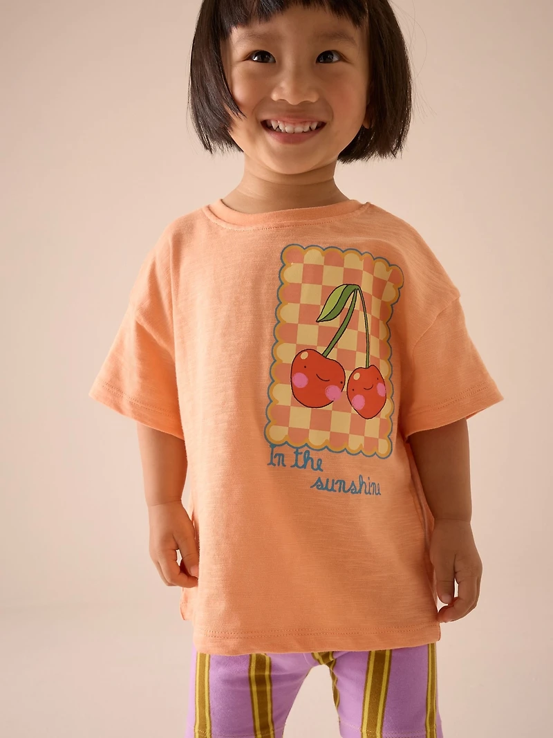 NEXT Toddler Fruit Stripe Shorts Set