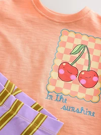 NEXT Toddler Fruit Stripe Shorts Set