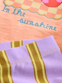 NEXT Toddler Fruit Stripe Shorts Set