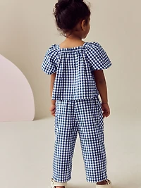 NEXT Toddler Gingham Top & Pants Set