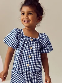 NEXT Toddler Gingham Top & Pants Set