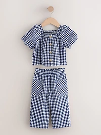 NEXT Toddler Gingham Top & Pants Set