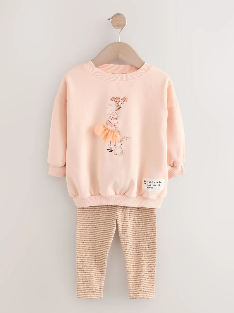 NEXT Toddler Bunny Sweatshirt & Legging Set