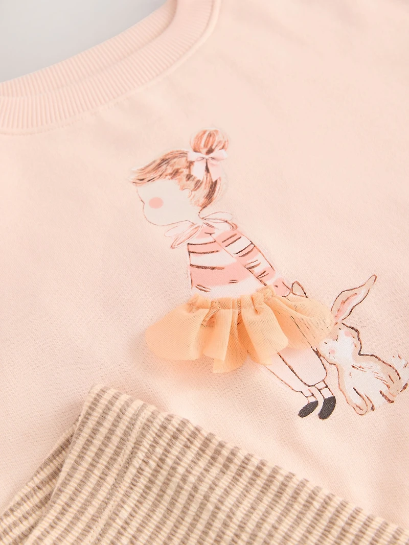 NEXT Toddler Bunny Sweatshirt & Legging Set
