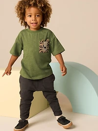 NEXT Toddler Cheetah Pocket T-Shirt