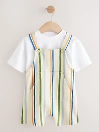 NEXT Toddler Striped Jersey Shortall Set