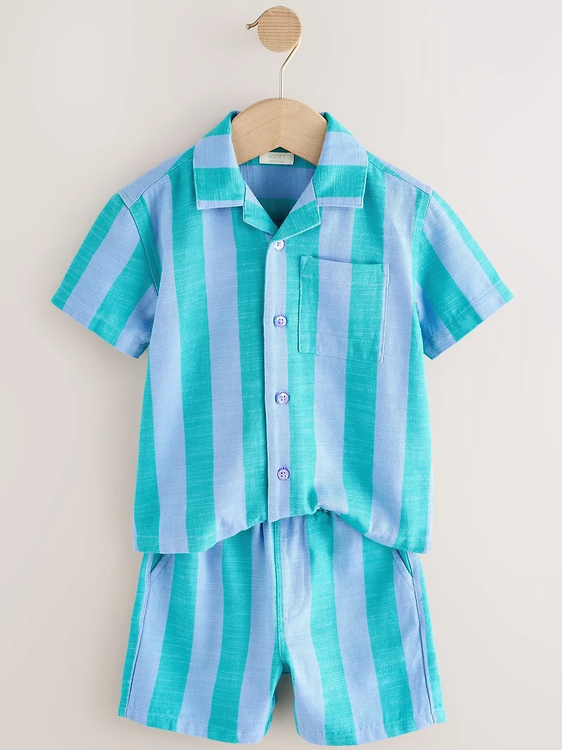 NEXT Toddler Stripe Shirt & Shorts Set