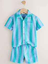 NEXT Toddler Stripe Shirt & Shorts Set