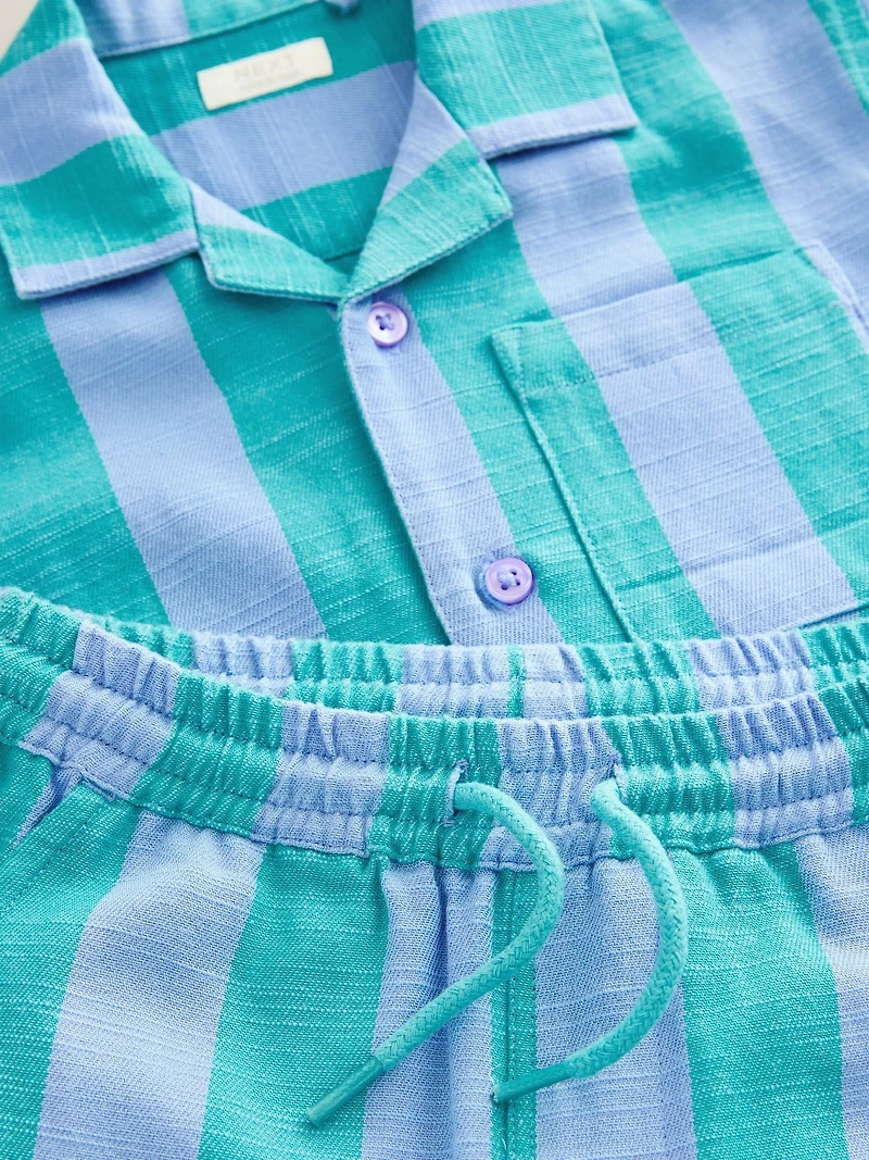 NEXT Toddler Stripe Shirt & Shorts Set