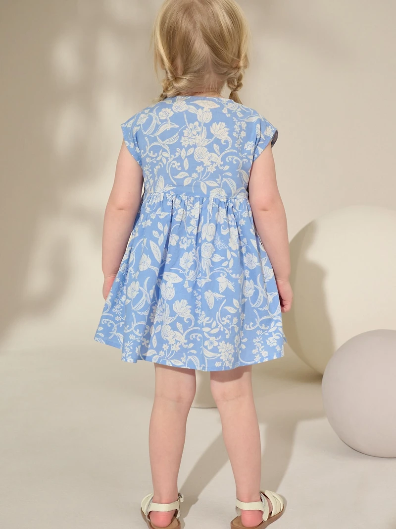 NEXT Toddler Button-Down Ditsy Floral Dress