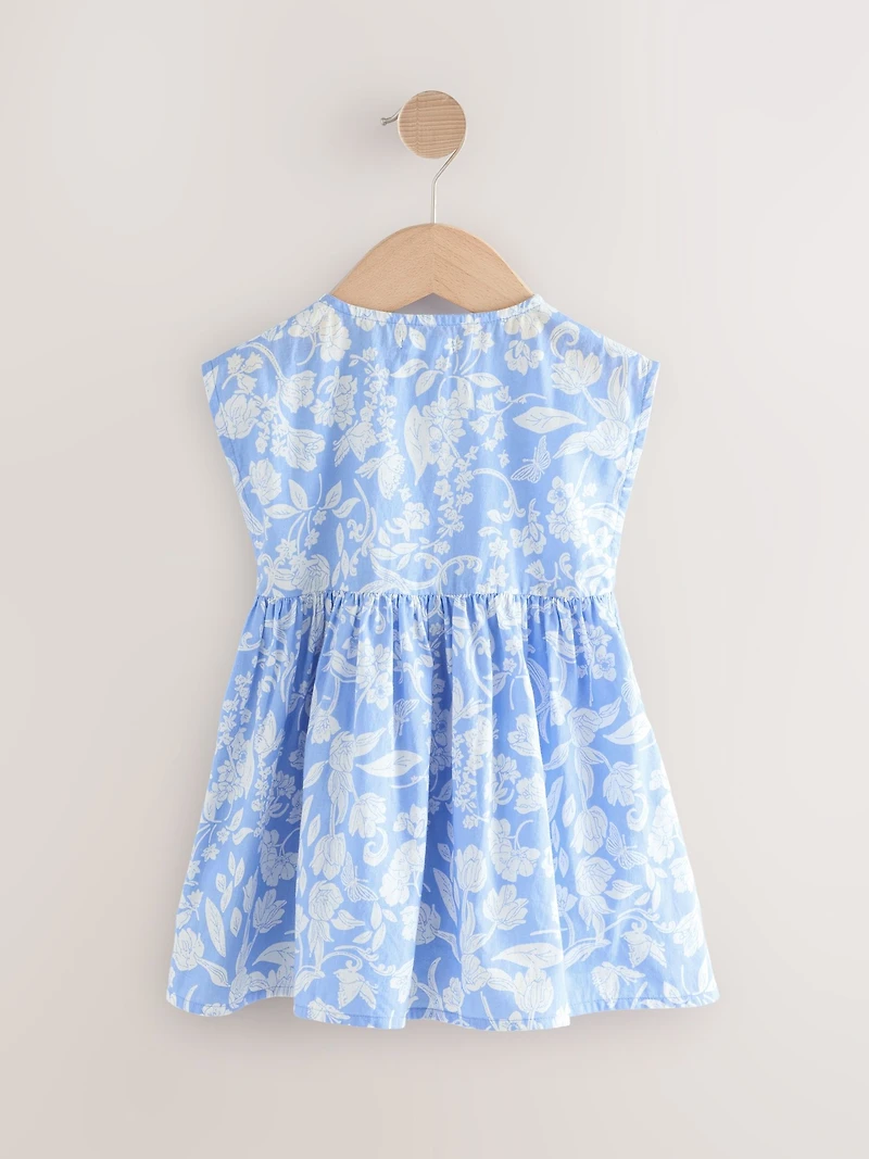 NEXT Toddler Button-Down Ditsy Floral Dress