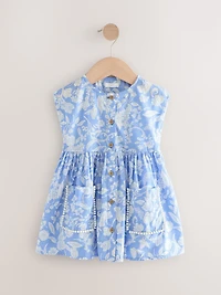 NEXT Toddler Button-Down Ditsy Floral Dress